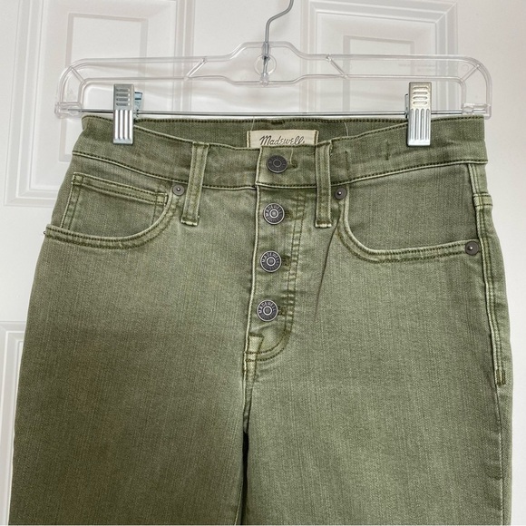 Madewell 9" Mid-Rise Skinny Crop Jeans: Garment-Dyed Button-Front Edition Sz 24 - Picture 4 of 9